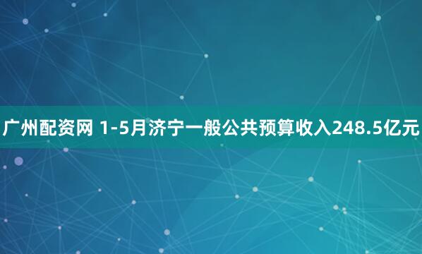广州配资网 1-5月济宁一般公共预算收入248.5亿元